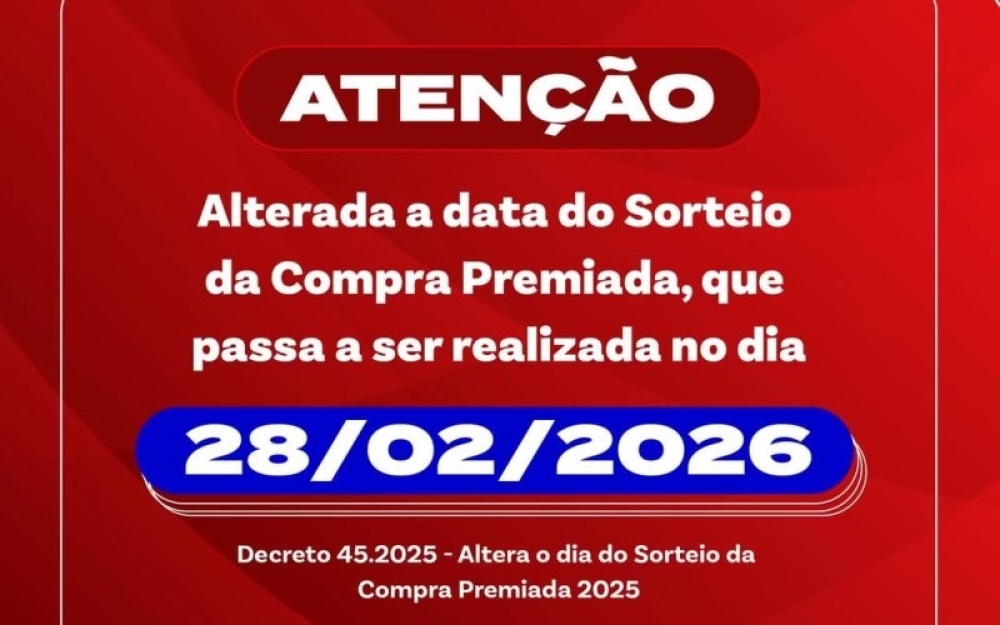 Campanha Compra Premiada 2025/2026 foi prorrogada até o final de Fevereiro