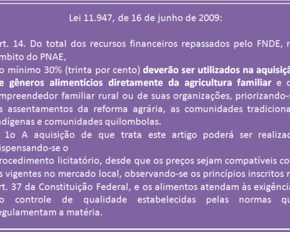 Campo Alegre e a aquisição de produtos da Agricultura Familiar para a alimentação escolar
