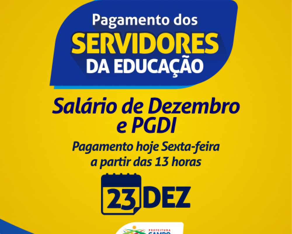 Pagamento: Prefeitura anuncia liberação do pagamento dos servidores efetivos da educação