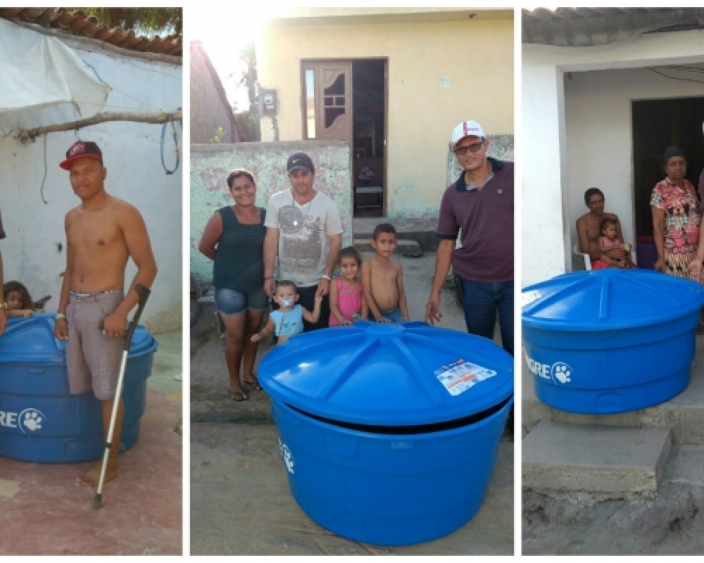 Prefeitura realiza distribuição de caixas d’água para famílias do Povoado Chã da Imbira
