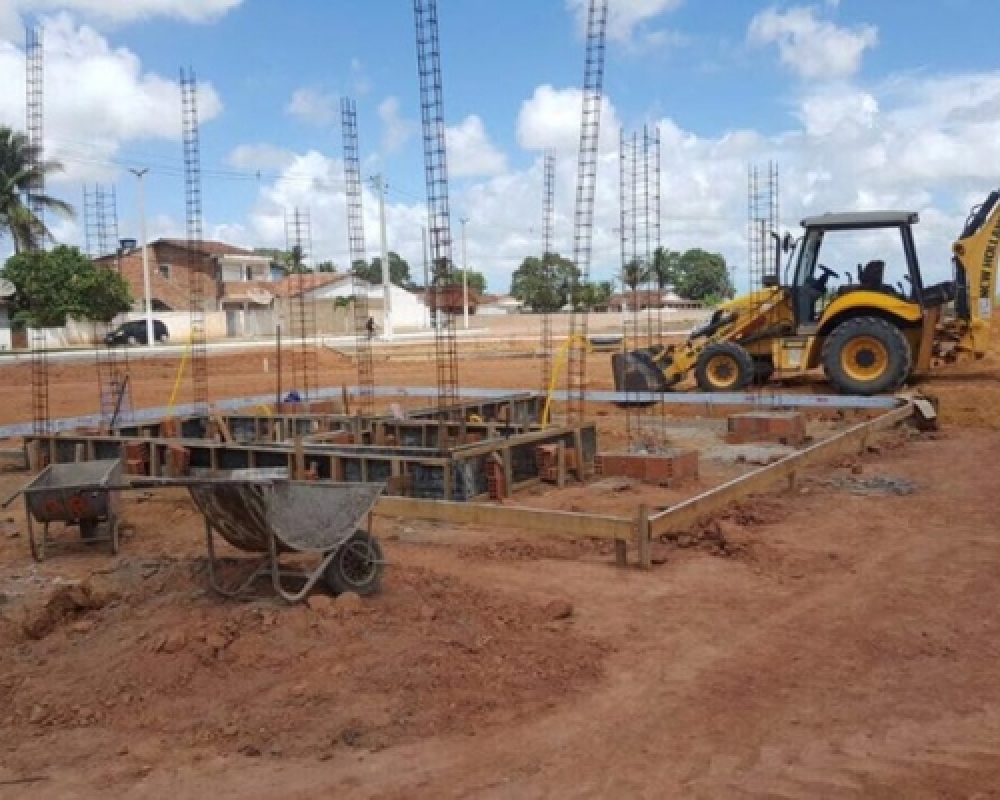 Em Luziápolis obras da Praça Multieventos seguem em ritmo acelerado