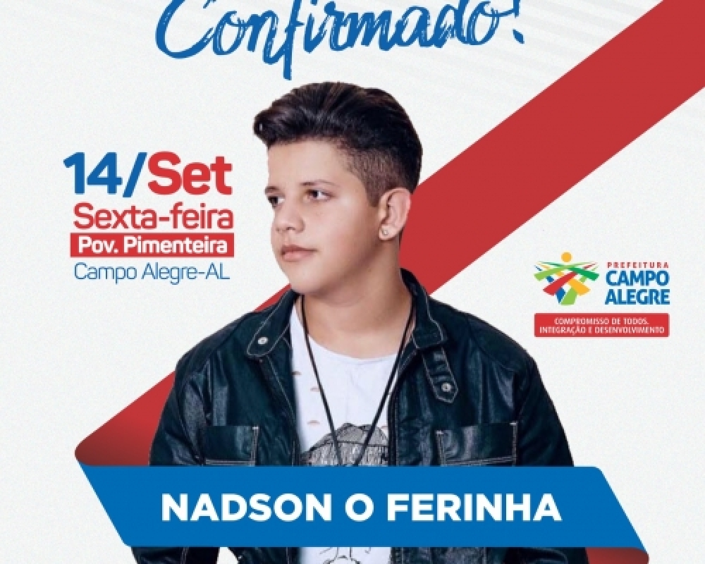 Prefeitura confirma o cantor Nadson como atração para festa do Povoado Pimenteira em Setembro