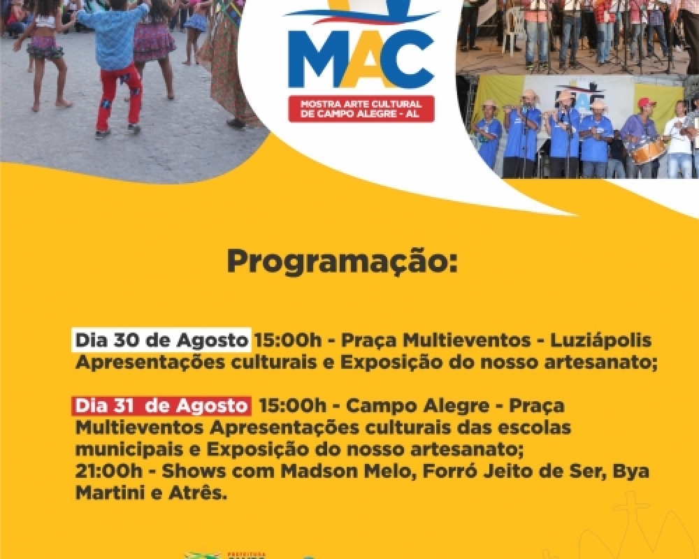 Mostra Arte Cultural 2019 começa hoje em Luziápolis, confira a programação