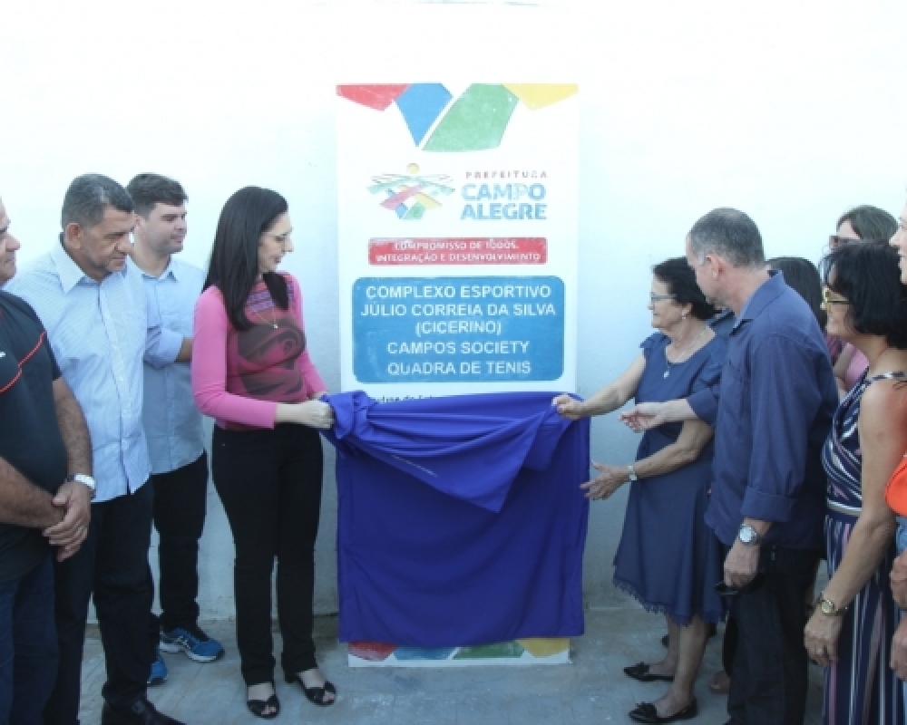 Prefeita Pauline Pereira realiza inauguração do Complexo Esportivo de Campo Alegre 