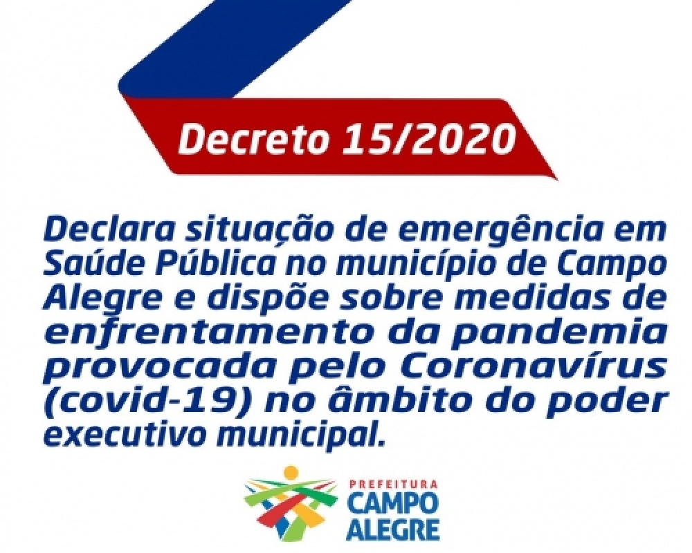 Prefeitura publica decreto que estabelece situação de emergência em saúde pública no município