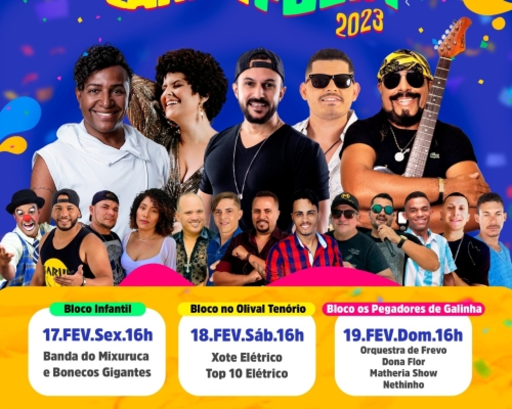 Confira a programação oficial do Carnafolia 2023 em Campo Alegre