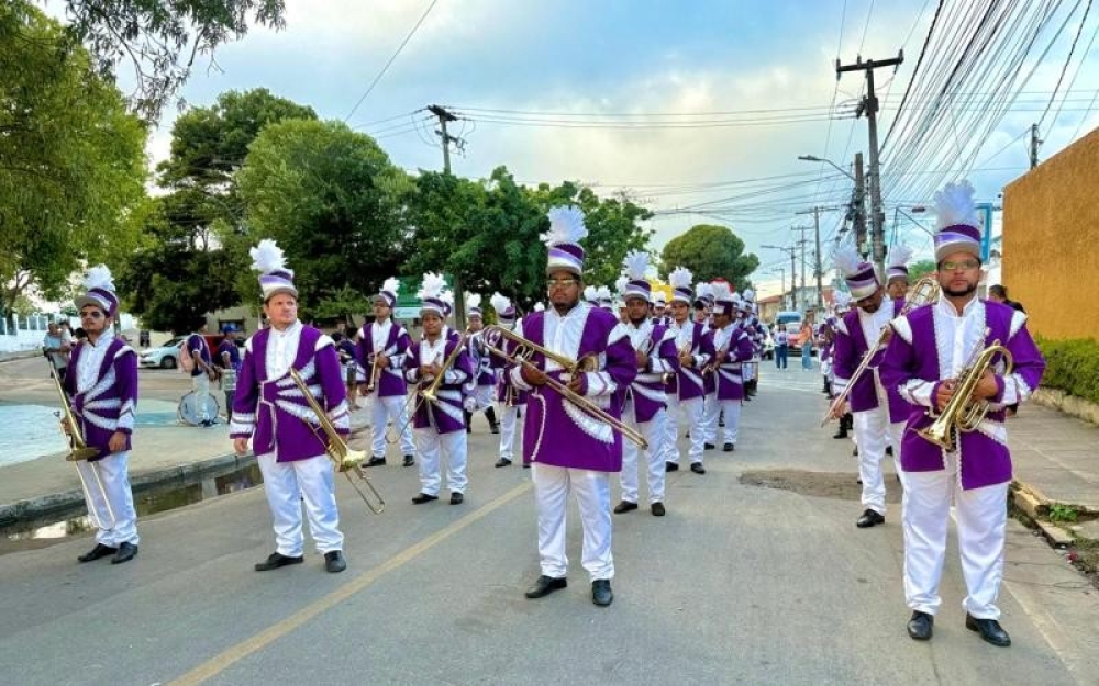 Banda Fanfarra de Campo Alegre representa o município nas comemoraçoes da Emancipaçao Política da Barra de São Miguel