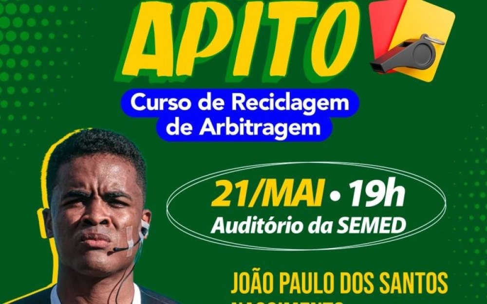 Secretaria de Esportes promoverá curso de reciclagem para os árbitros e assistentes do município