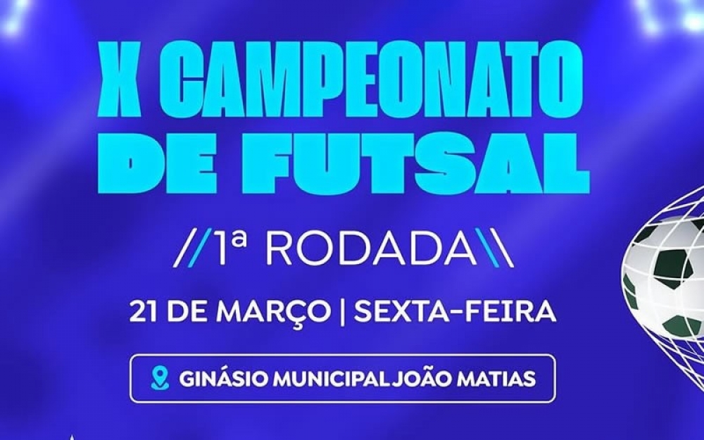 Secretaria Municipal de Esportes inicia nesta sexta-feira o Campeonato Municipal de Futsal 2025 
