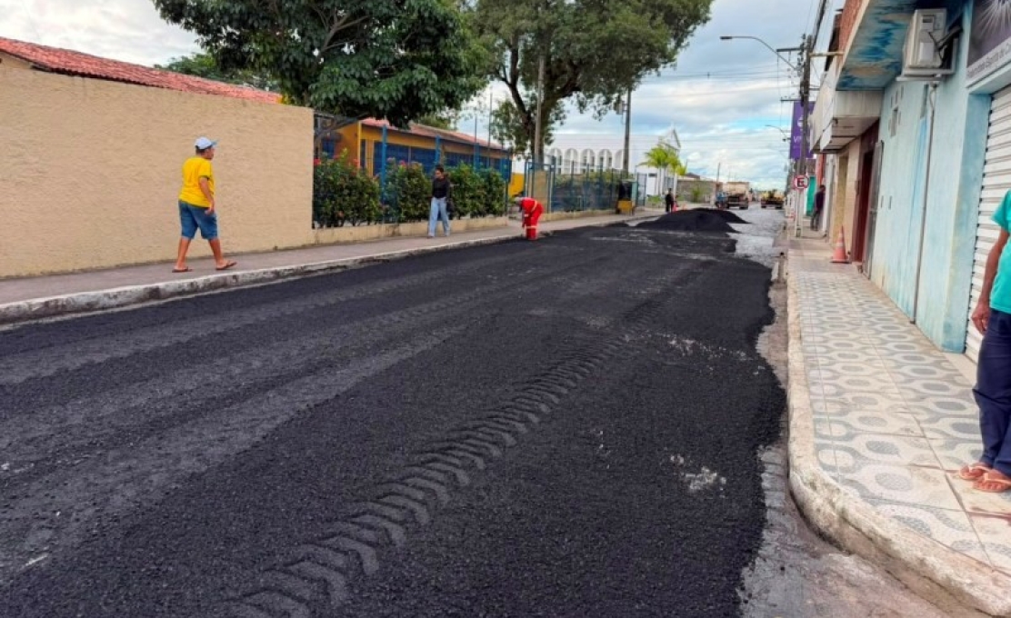 Campo Alegre avança com as obras de pavimentação asfáltica nas ruas da Cidade 